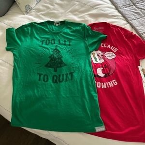 NWT 2 Tipsy Elves T-shirt’s (Ugly Christmas Sweater)
